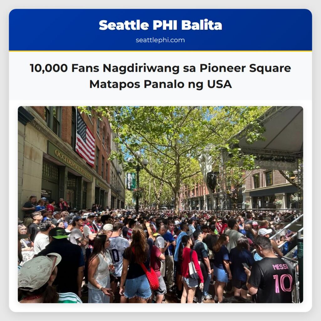 10,000 Fans Nagdiriwang sa Pioneer Square Matapos