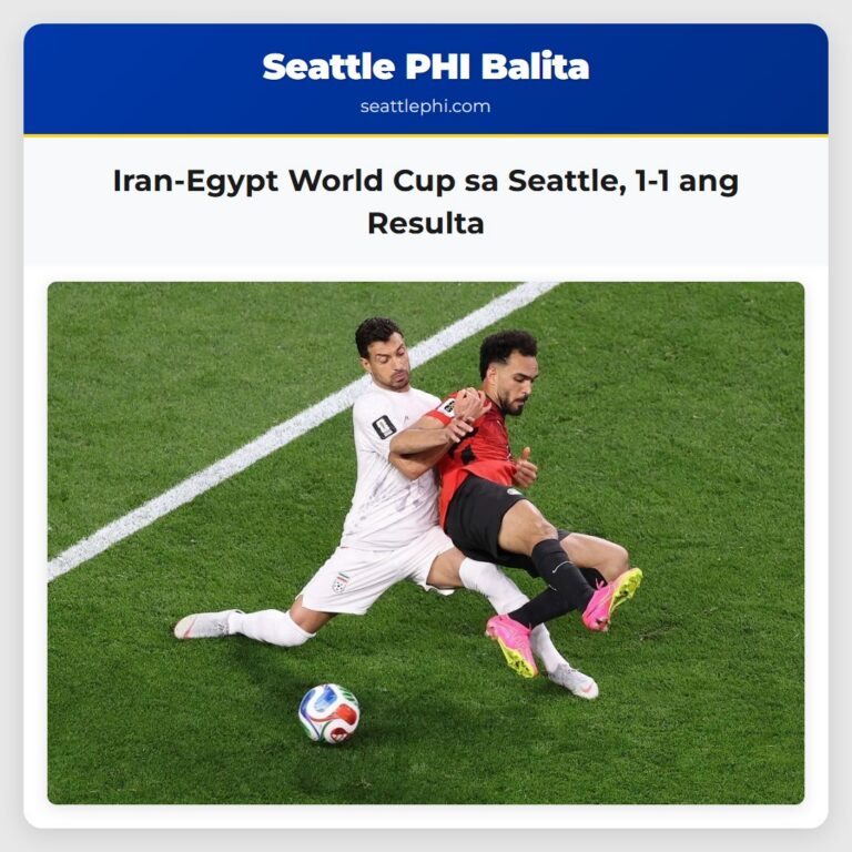 Iran-Egypt World Cup sa Seattle 1-1 ang Resulta