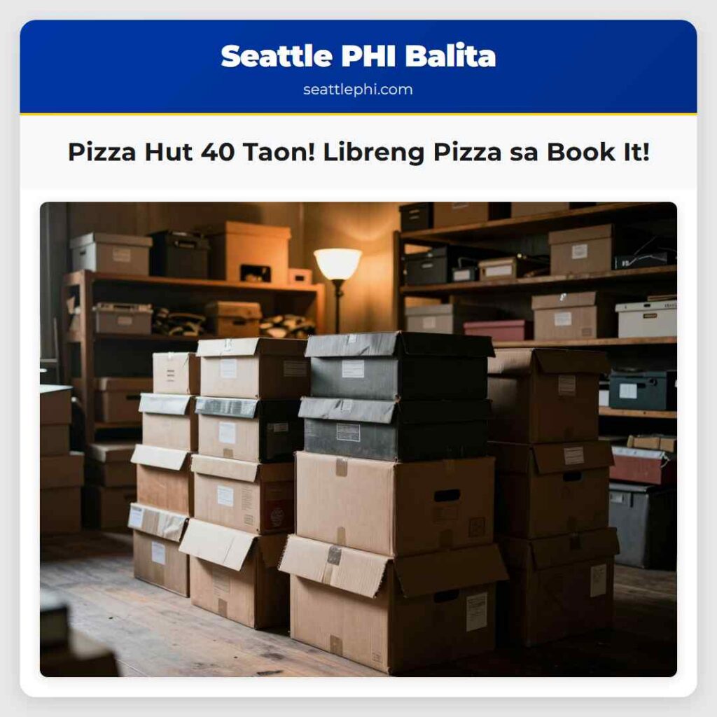 Pizza Hut 40 Taon! Libreng Pizza sa Book It!