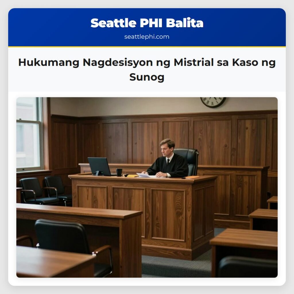 Hukumang Nagdesisyon ng Mistrial sa Kaso ng Sunog