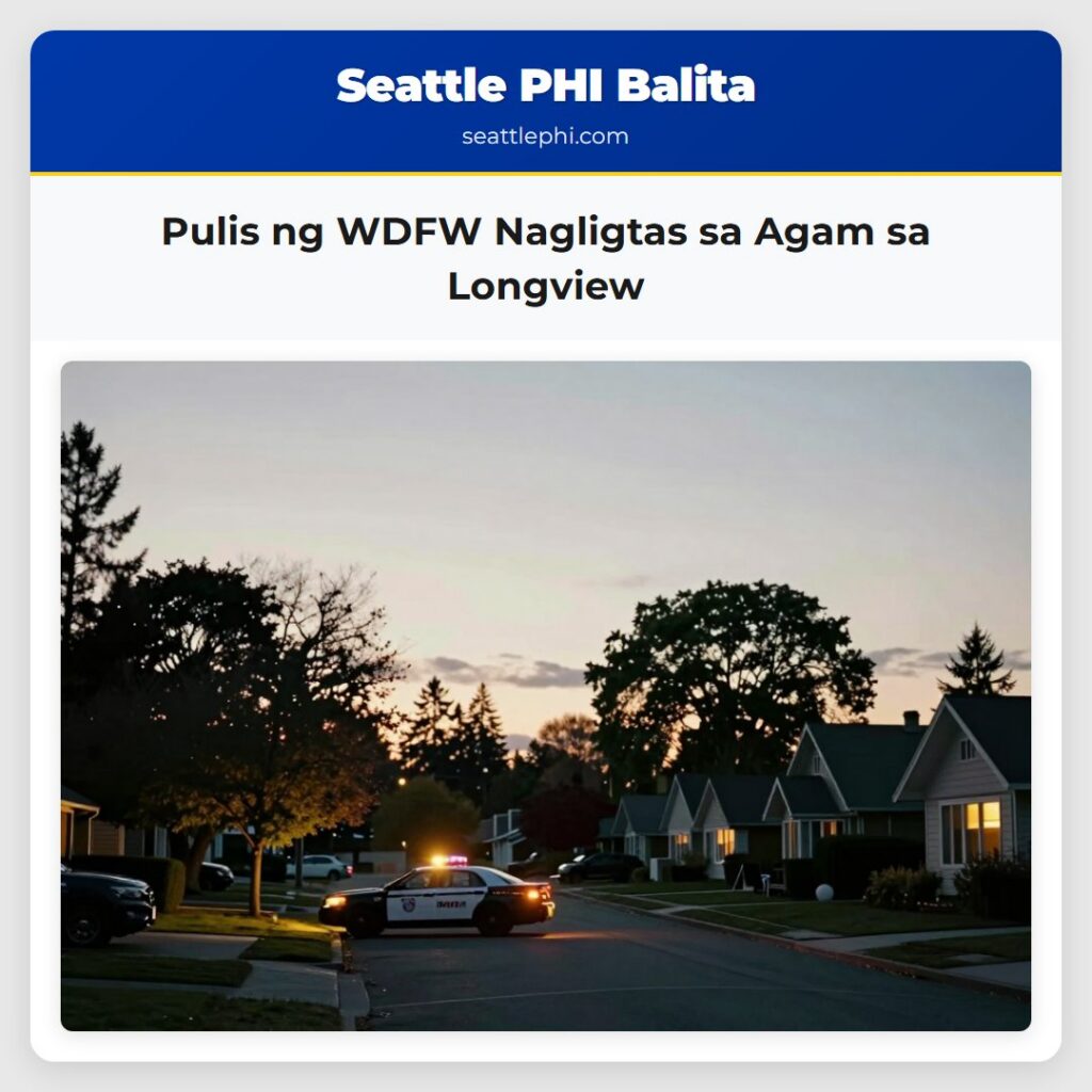 Pulis ng WDFW Nagligtas sa Agam sa Longview