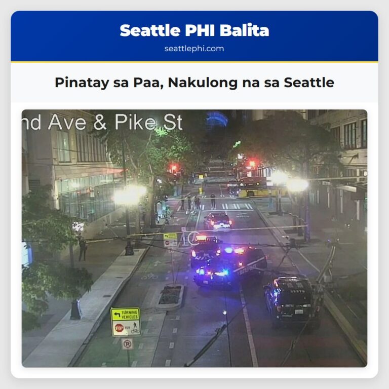 Pinatay sa Paa Nakulong na sa Seattle