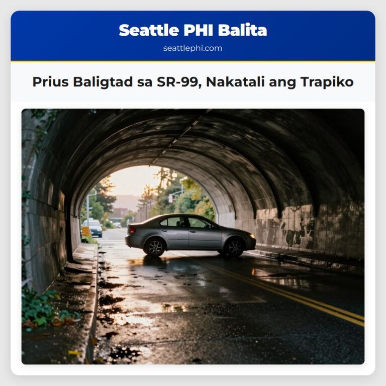 Prius Baligtad sa SR-99 Nakatali ang Trapiko