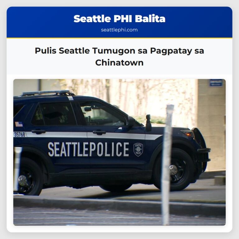 Pulis Seattle Tumugon sa Pagpatay sa Chinatown