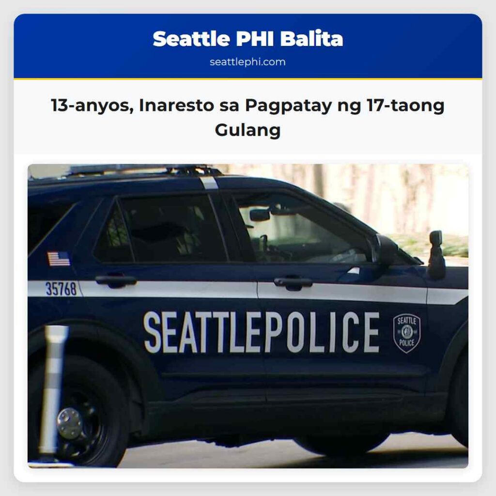 13-anyos, Inaresto sa Pagpatay ng 17-taong Gulang