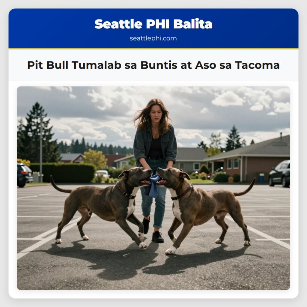 Pit Bull Tumalab sa Buntis at Aso sa Tacoma