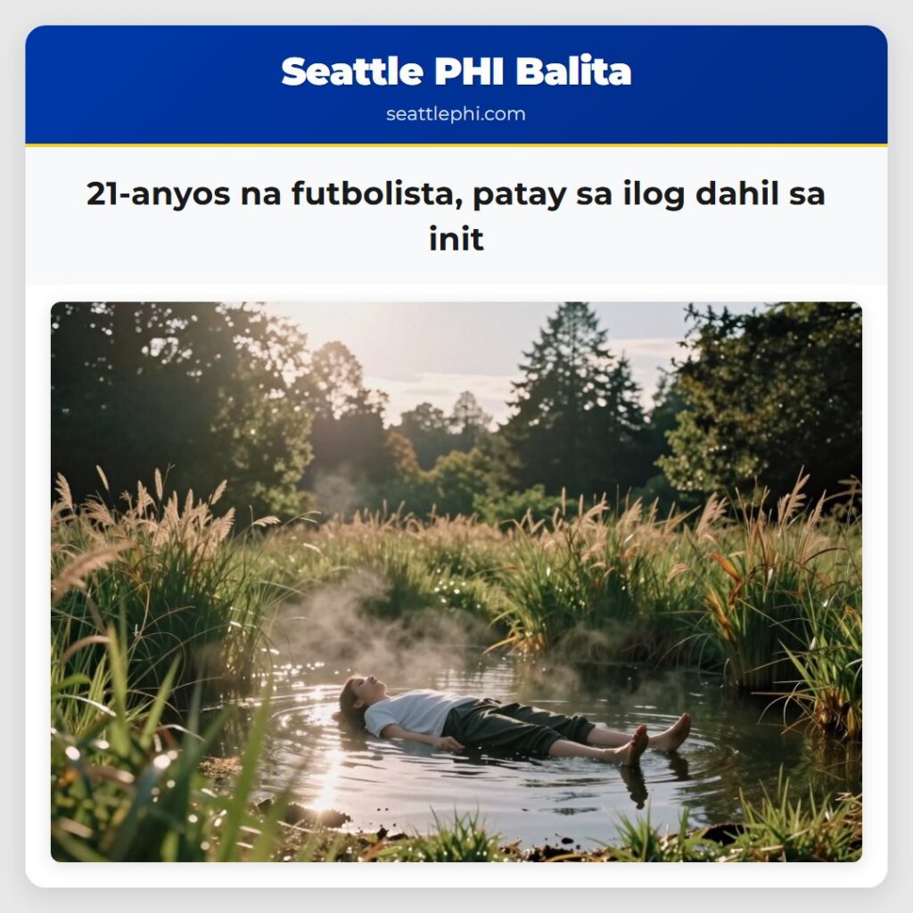 21-anyos na futbolista, patay sa ilog dahil sa
