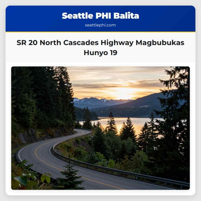 SR 20 North Cascades Highway Magbubukas Hunyo 19