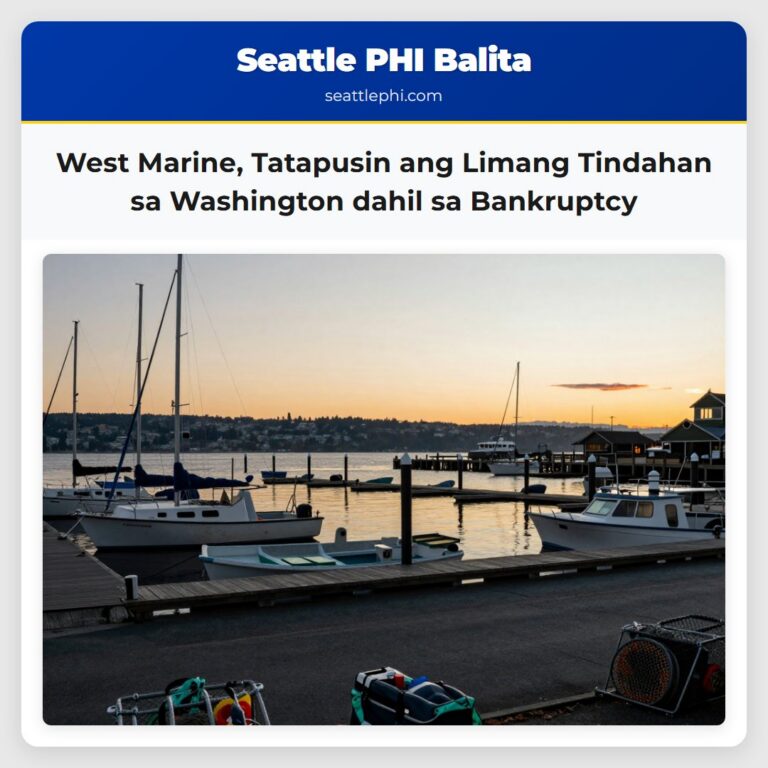 West Marine Tatapusin ang Limang Tindahan sa Washington dahil sa Bankruptcy