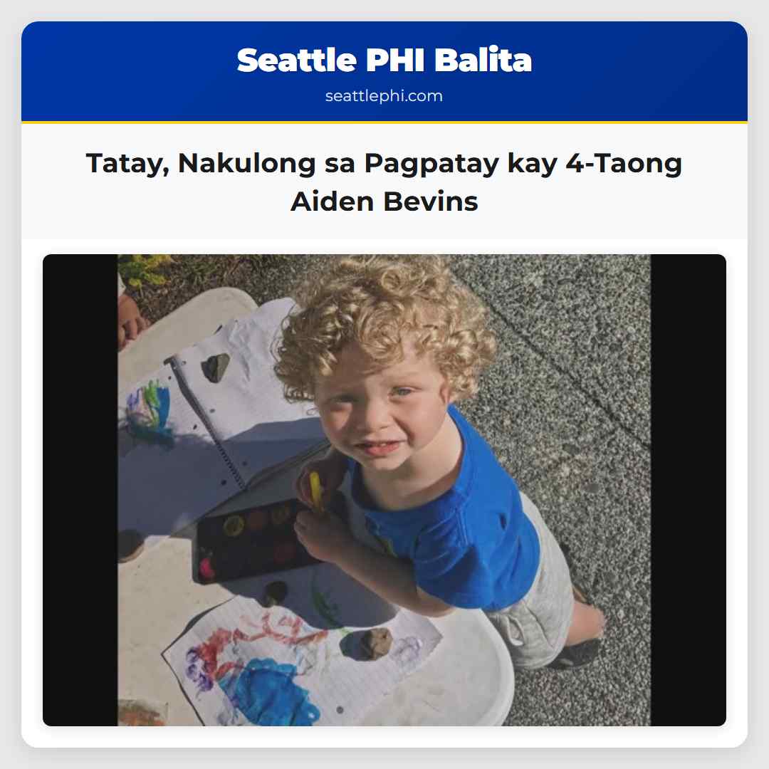 Tatay Nakulong sa Pagpatay kay 4-Taong Aiden Bevins