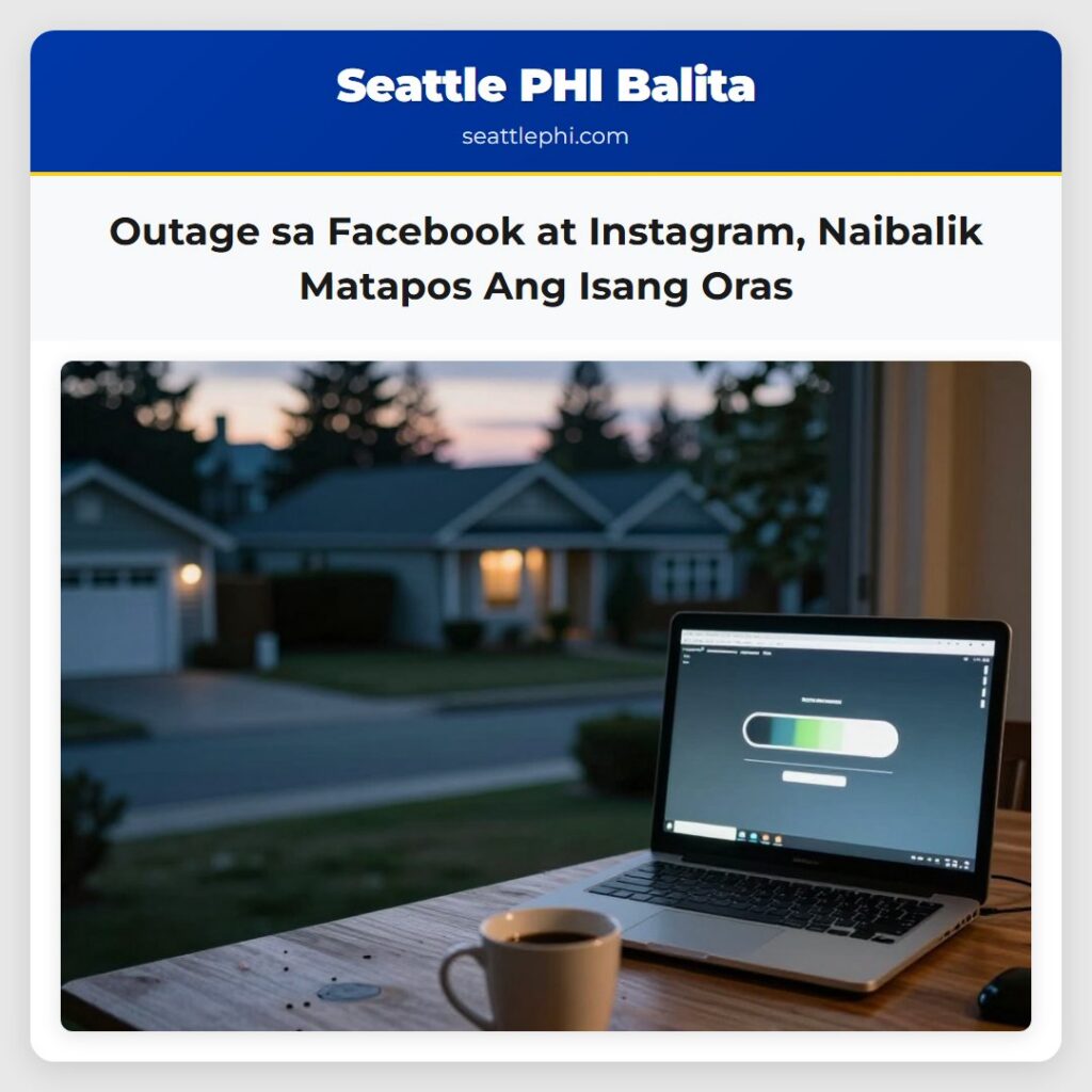 Outage sa Facebook at Instagram, Naibalik Matapos