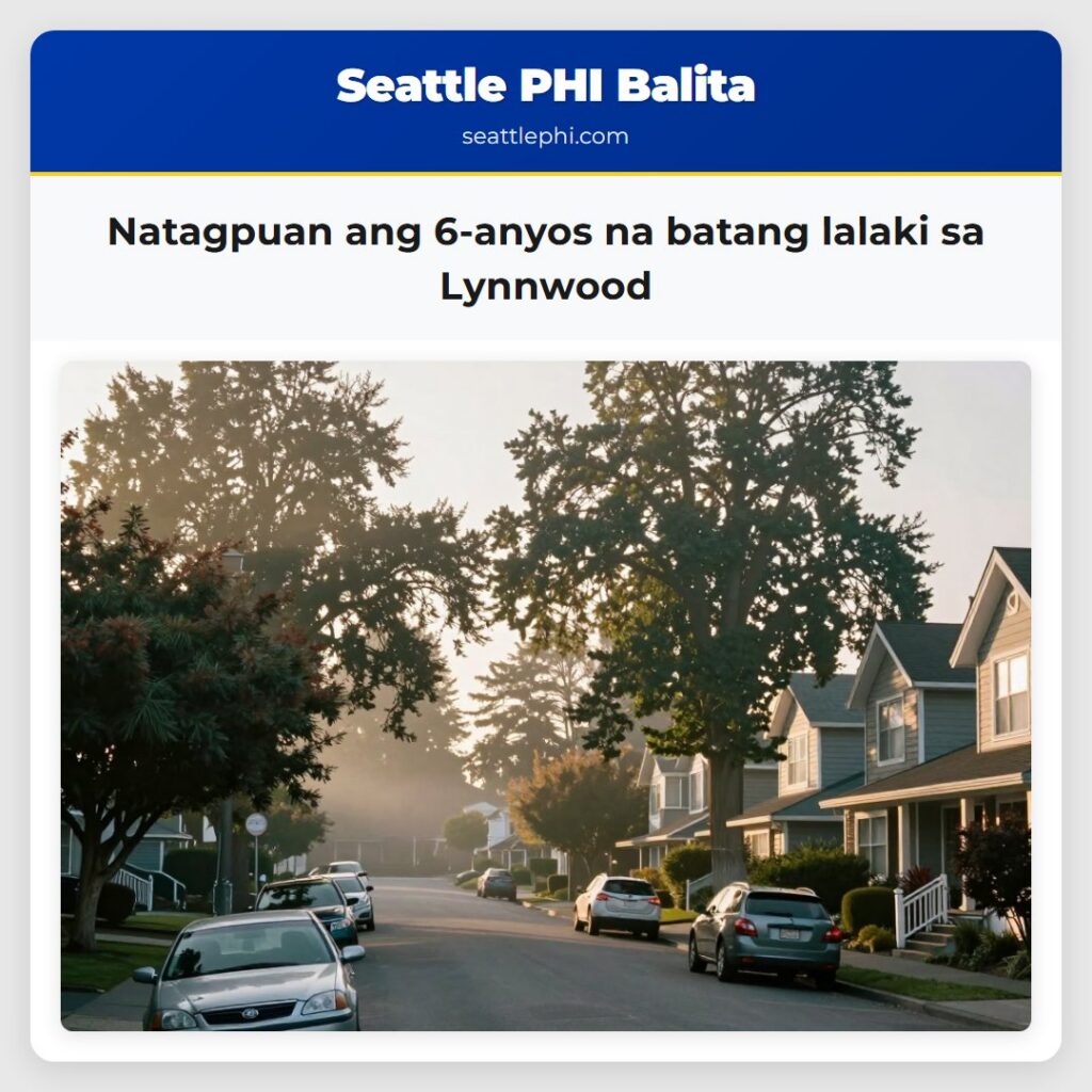 Natagpuan ang 6-anyos na batang lalaki sa Lynnwood