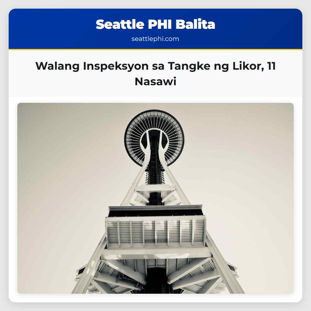 Walang Inspeksyon sa Tangke ng Likor, 11 Nasawi