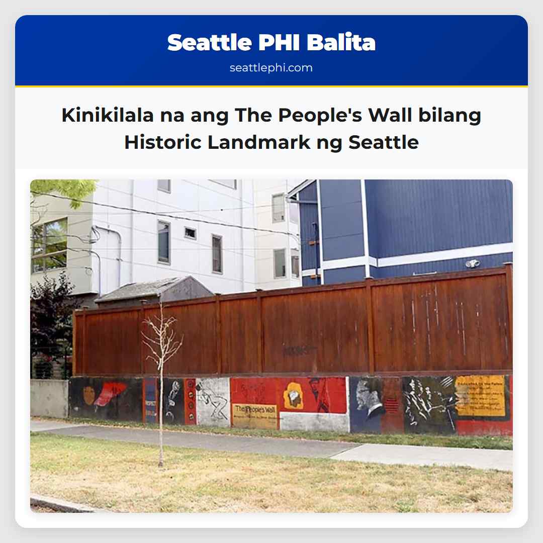 Kinikilala na ang The Peoples Wall bilang Historic Landmark ng Seattle