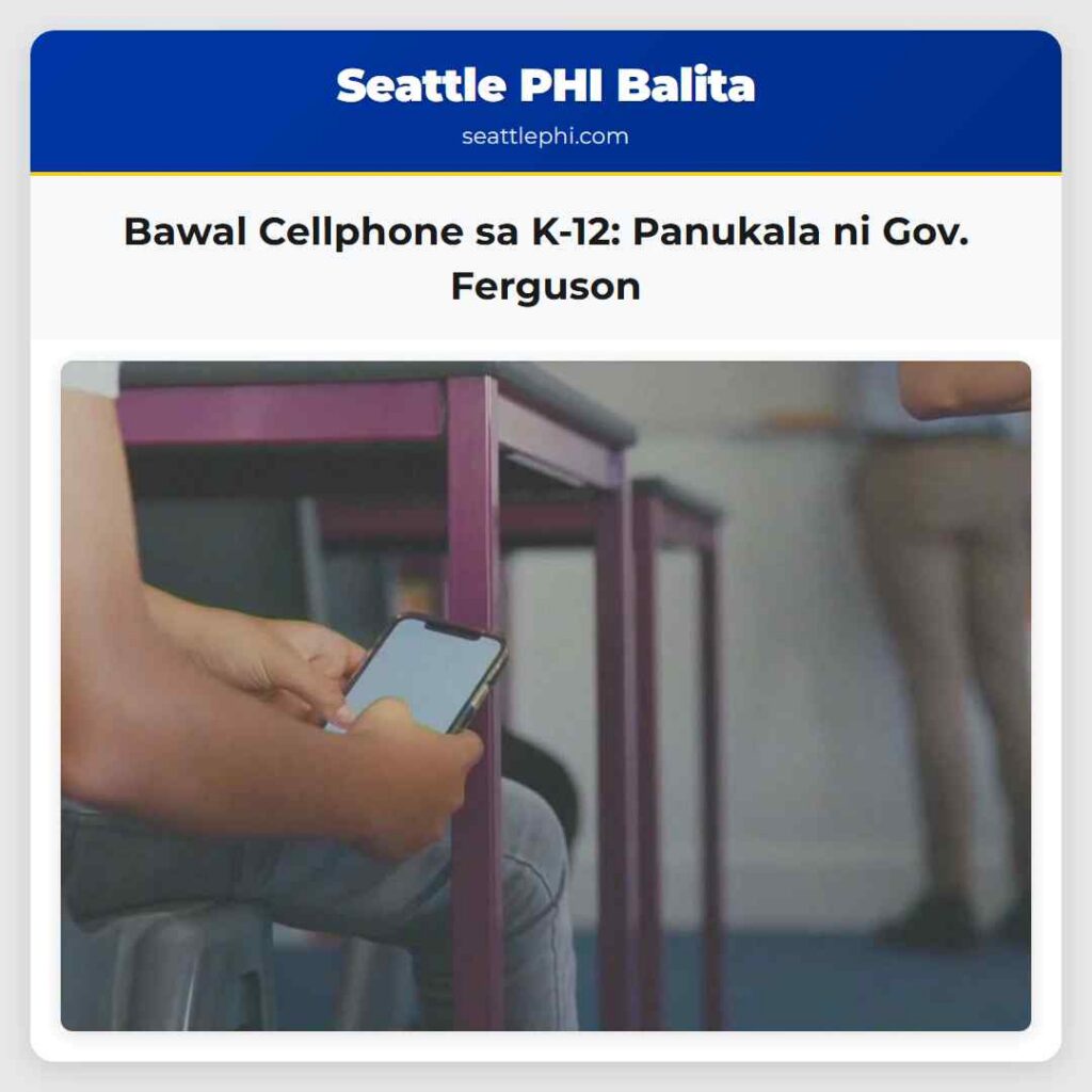 Bawal Cellphone sa K-12: Panukala ni Gov. Ferguson
