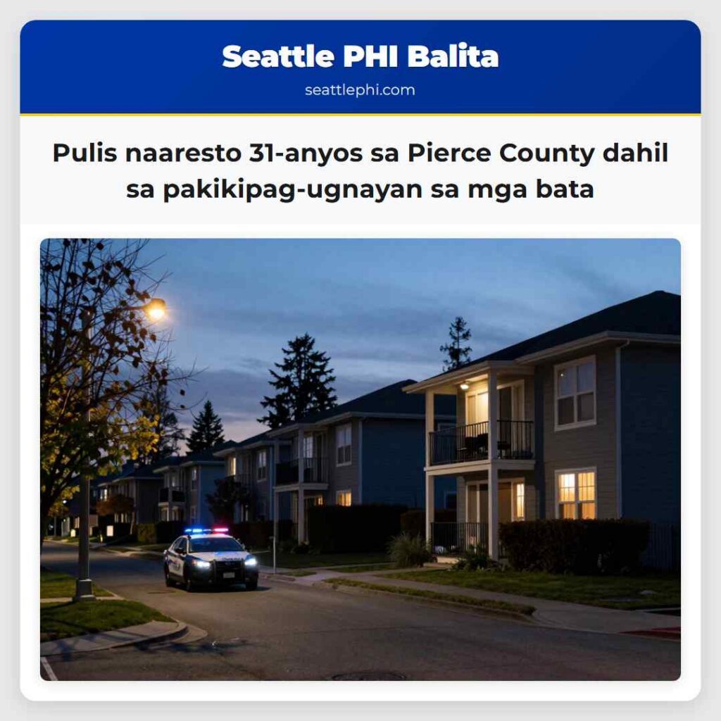 Pulis naaresto 31-anyos sa Pierce County dahil sa