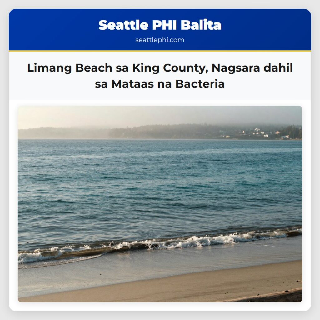 Limang Beach sa King County, Nagsara dahil sa