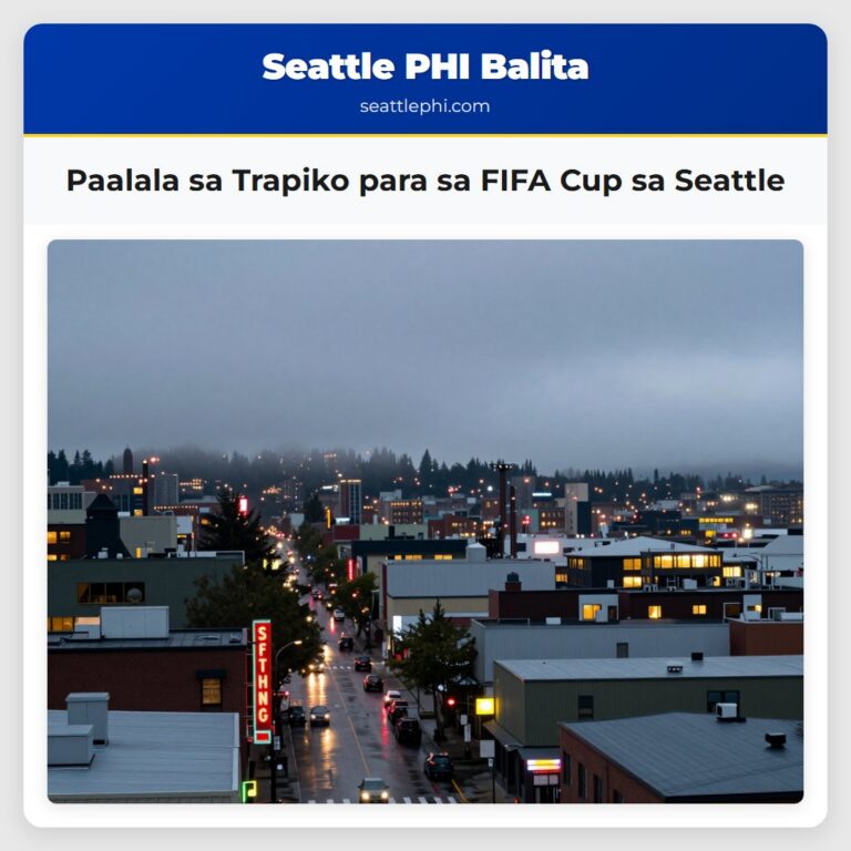 Paalala sa Trapiko para sa FIFA Cup sa Seattle