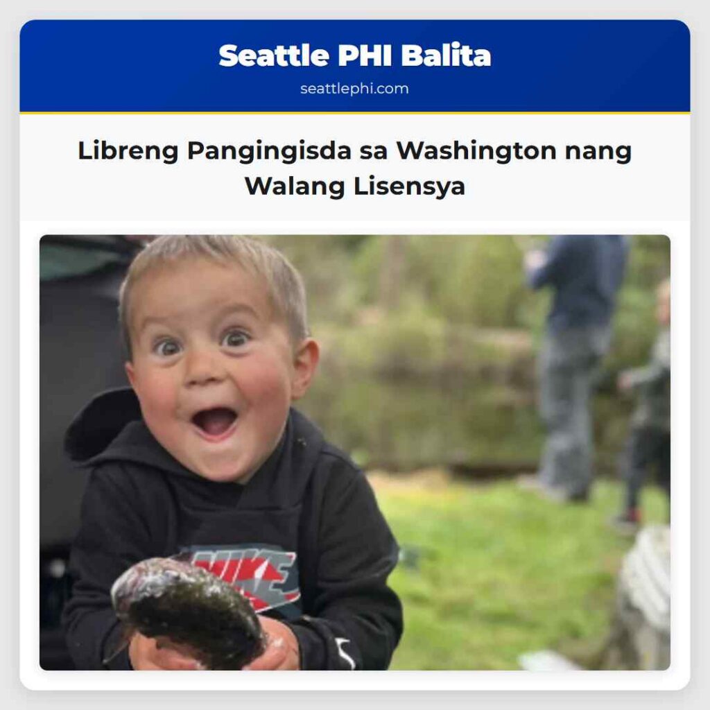 Libreng Pangingisda sa Washington nang Walang