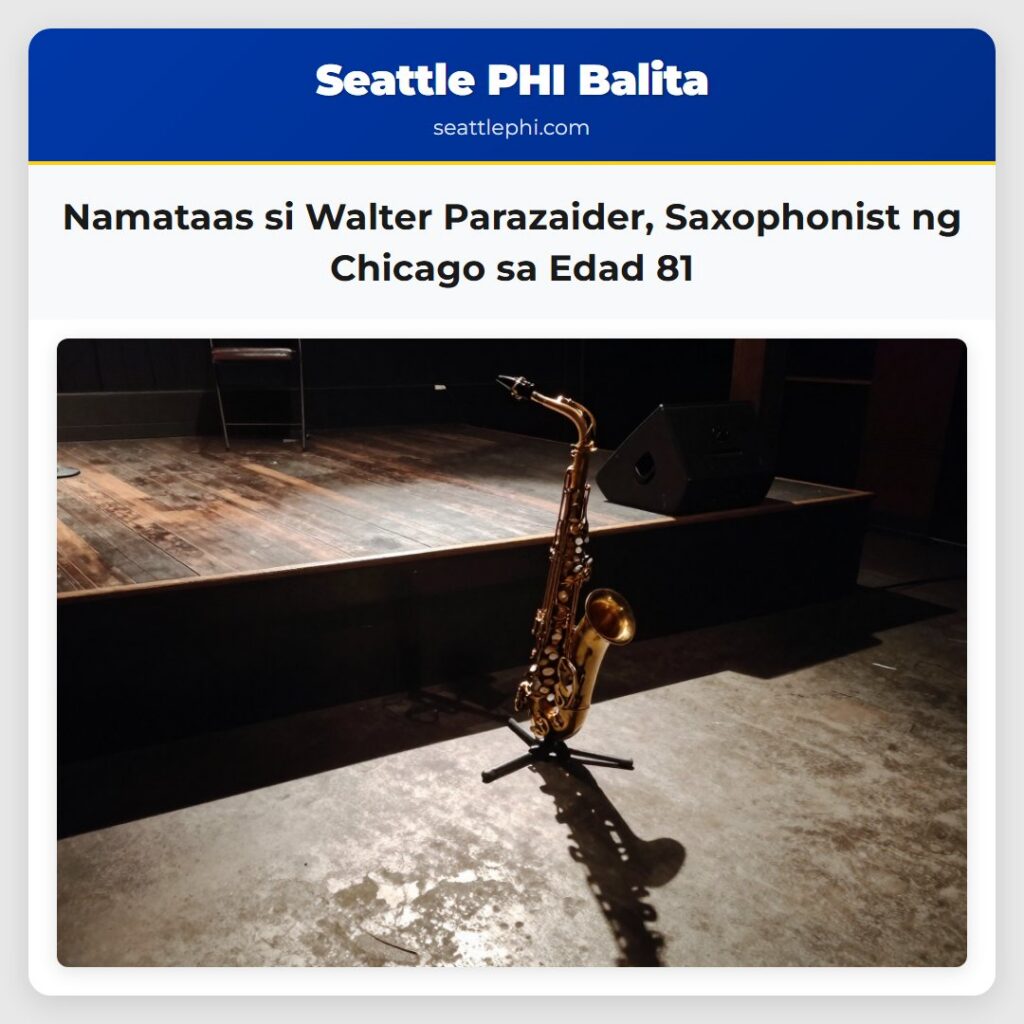 Namataas si Walter Parazaider, Saxophonist ng