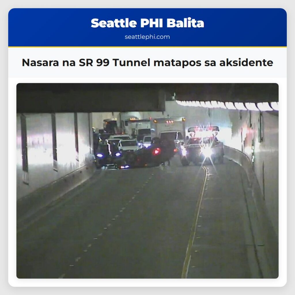 Nasara na SR 99 Tunnel matapos sa aksidente