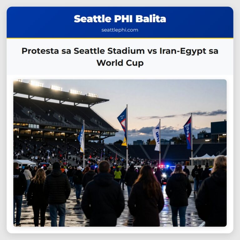 Protesta sa Seattle Stadium vs Iran-Egypt sa World Cup