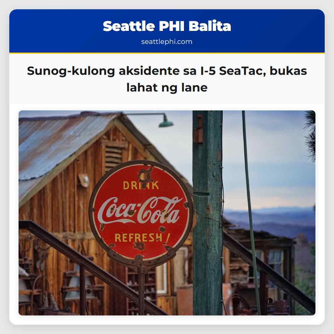 Sunog-kulong aksidente sa I-5 SeaTac bukas lahat ng lane