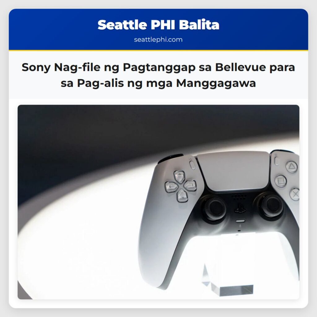 Sony Nag-file ng Pagtanggap sa Bellevue para sa