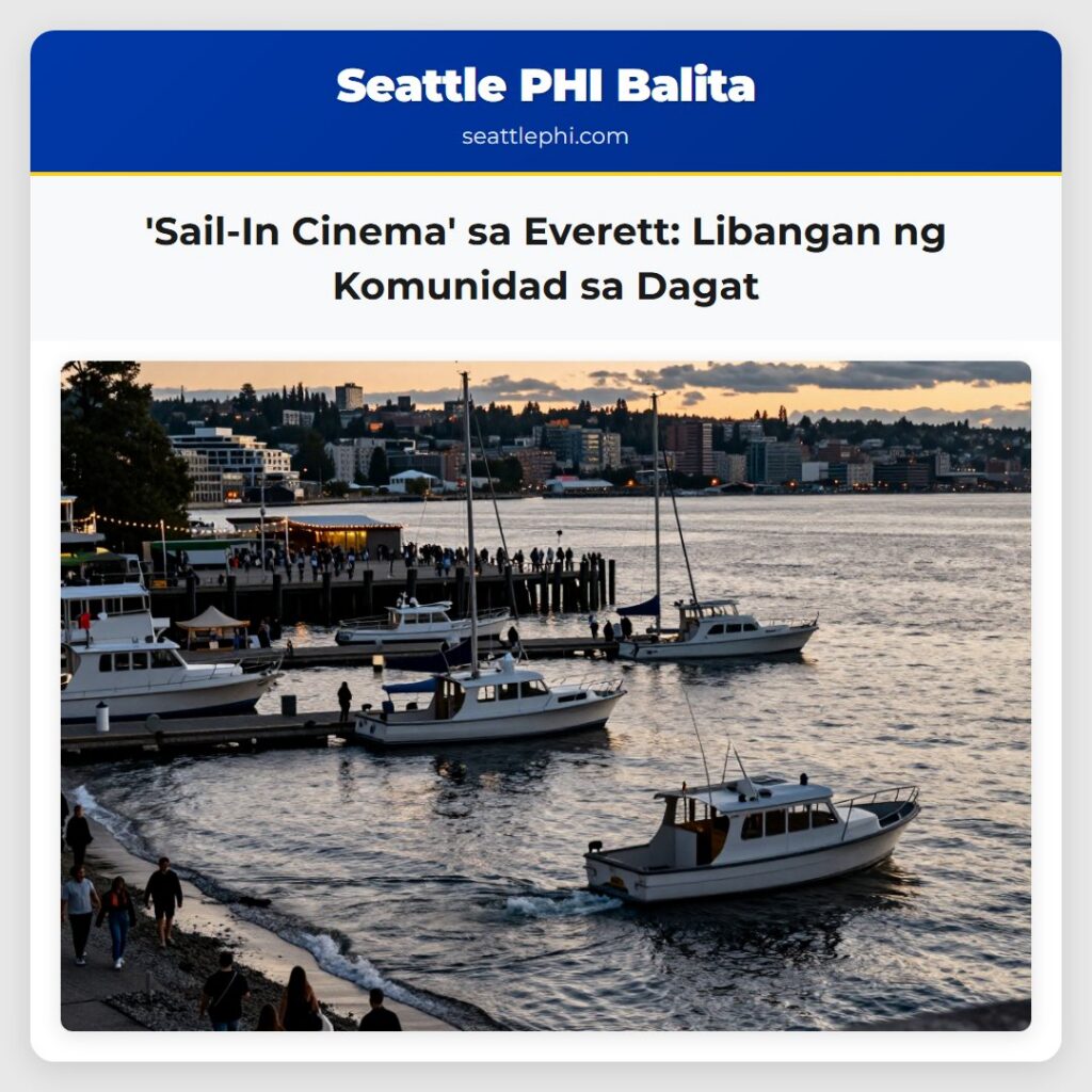 'Sail-In Cinema' sa Everett: Libangan ng