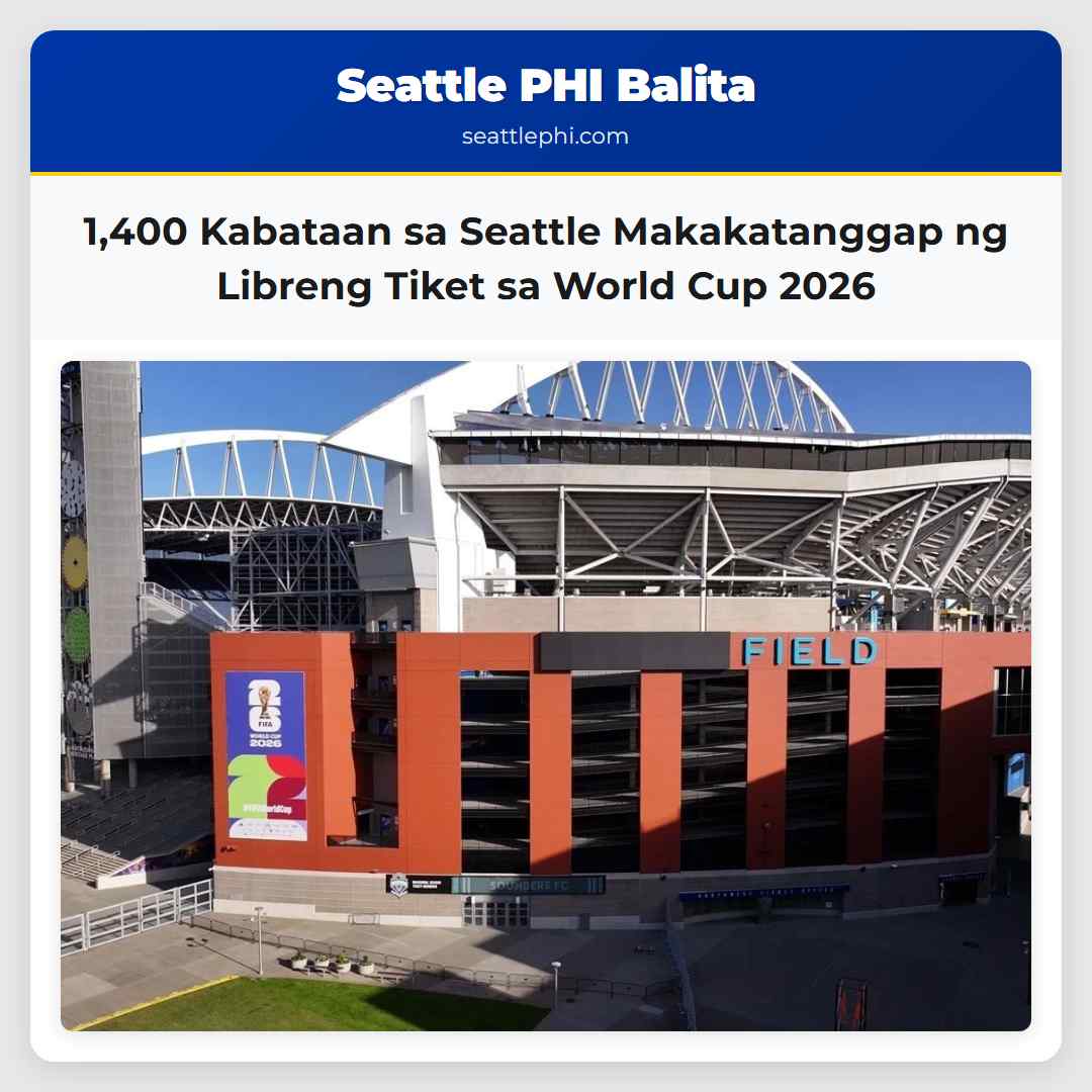 1400 Kabataan sa Seattle Makakatanggap ng Libreng Tiket sa World Cup 2026
