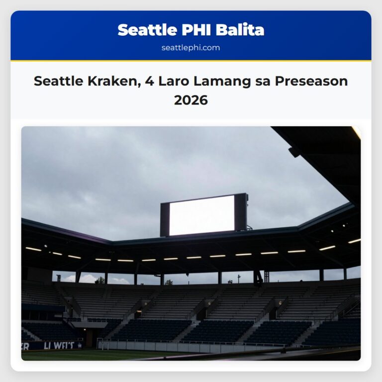 Seattle Kraken 4 Laro Lamang sa Preseason 2026