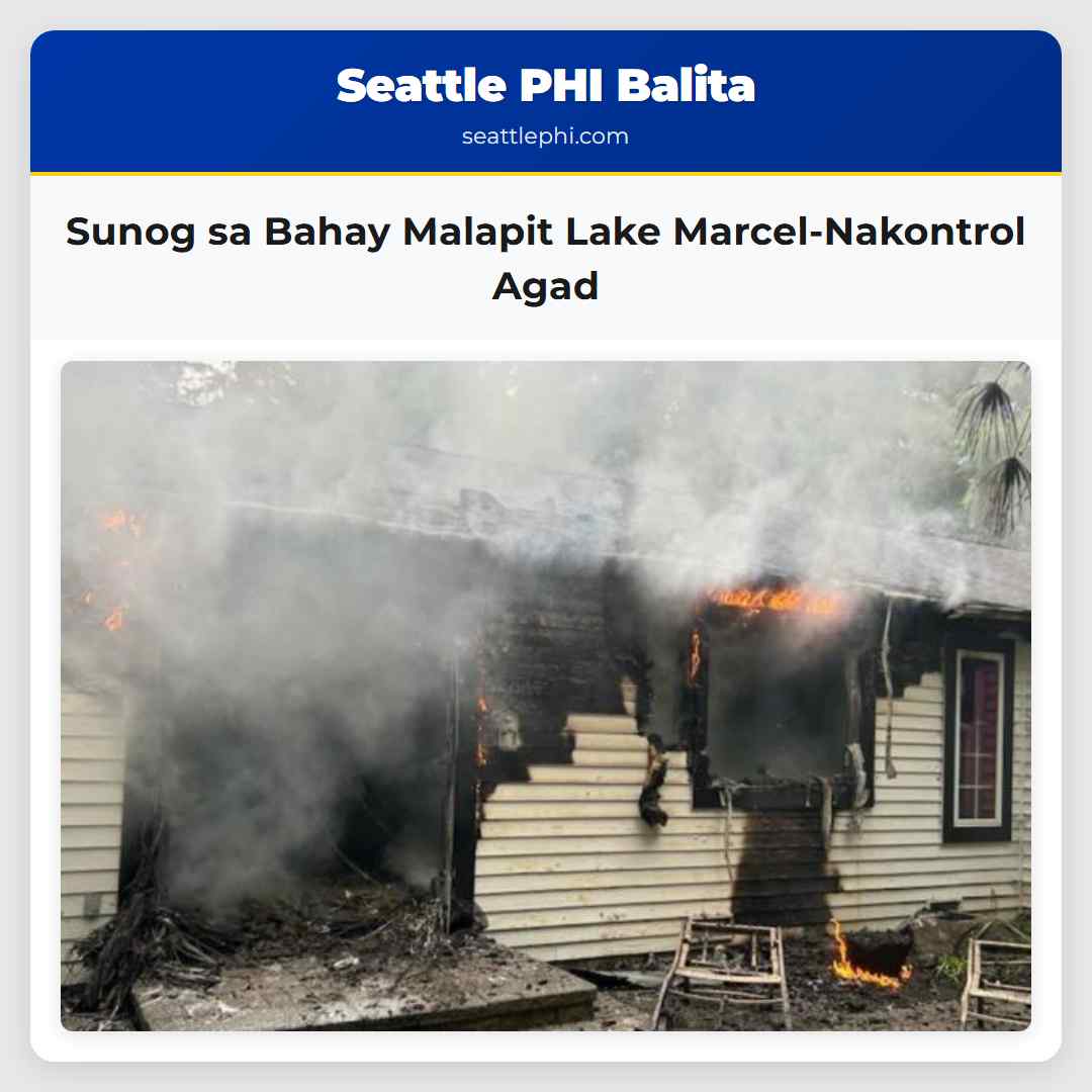 Sunog sa Bahay Malapit Lake Marcel-Nakontrol Agad