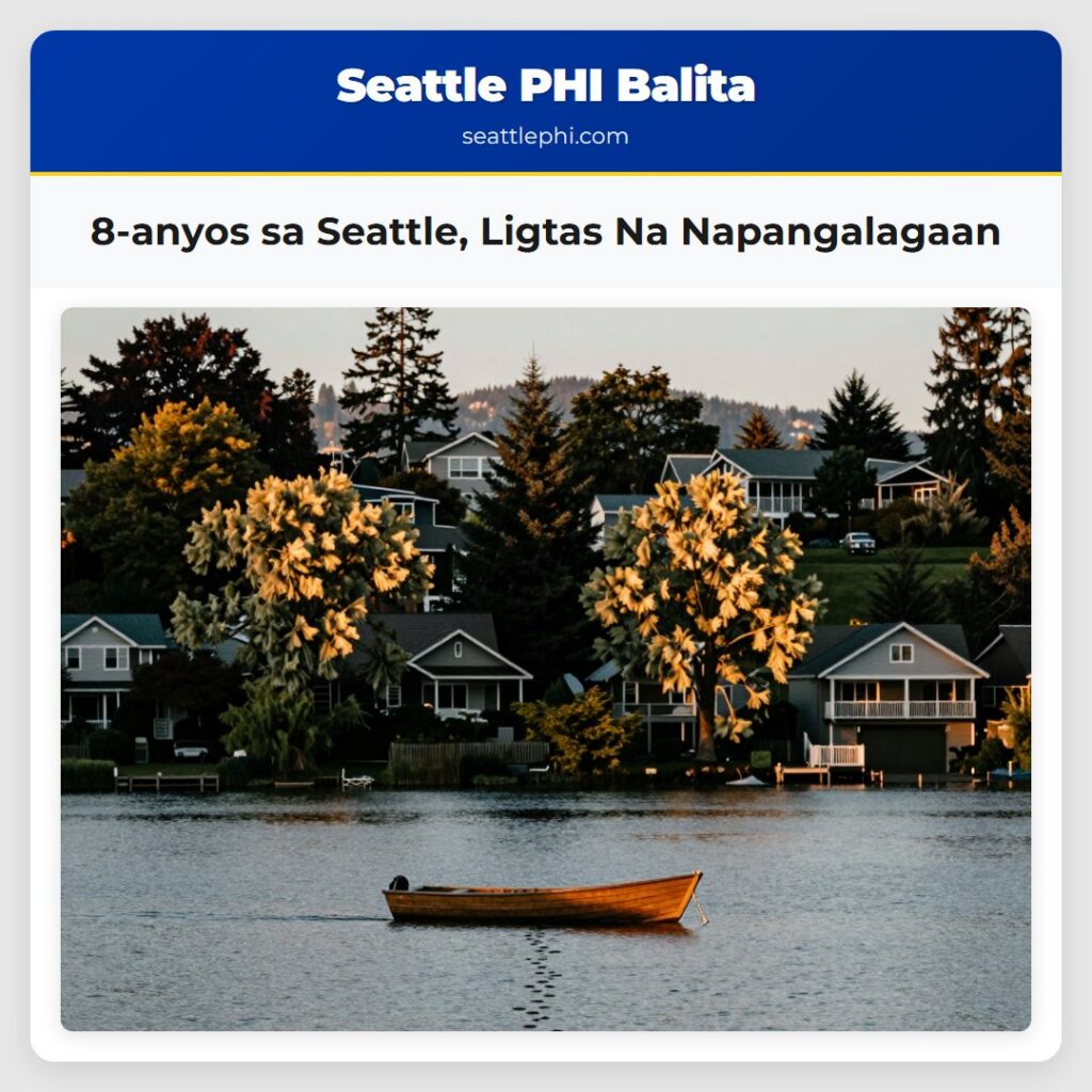 8-anyos sa Seattle, Ligtas Na Napangalagaan