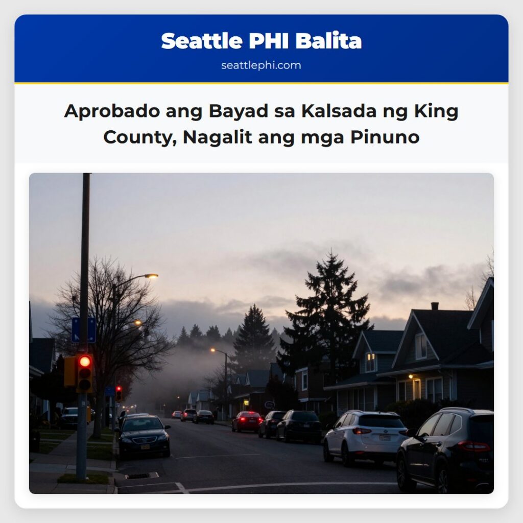Aprobado ang Bayad sa Kalsada ng King County,
