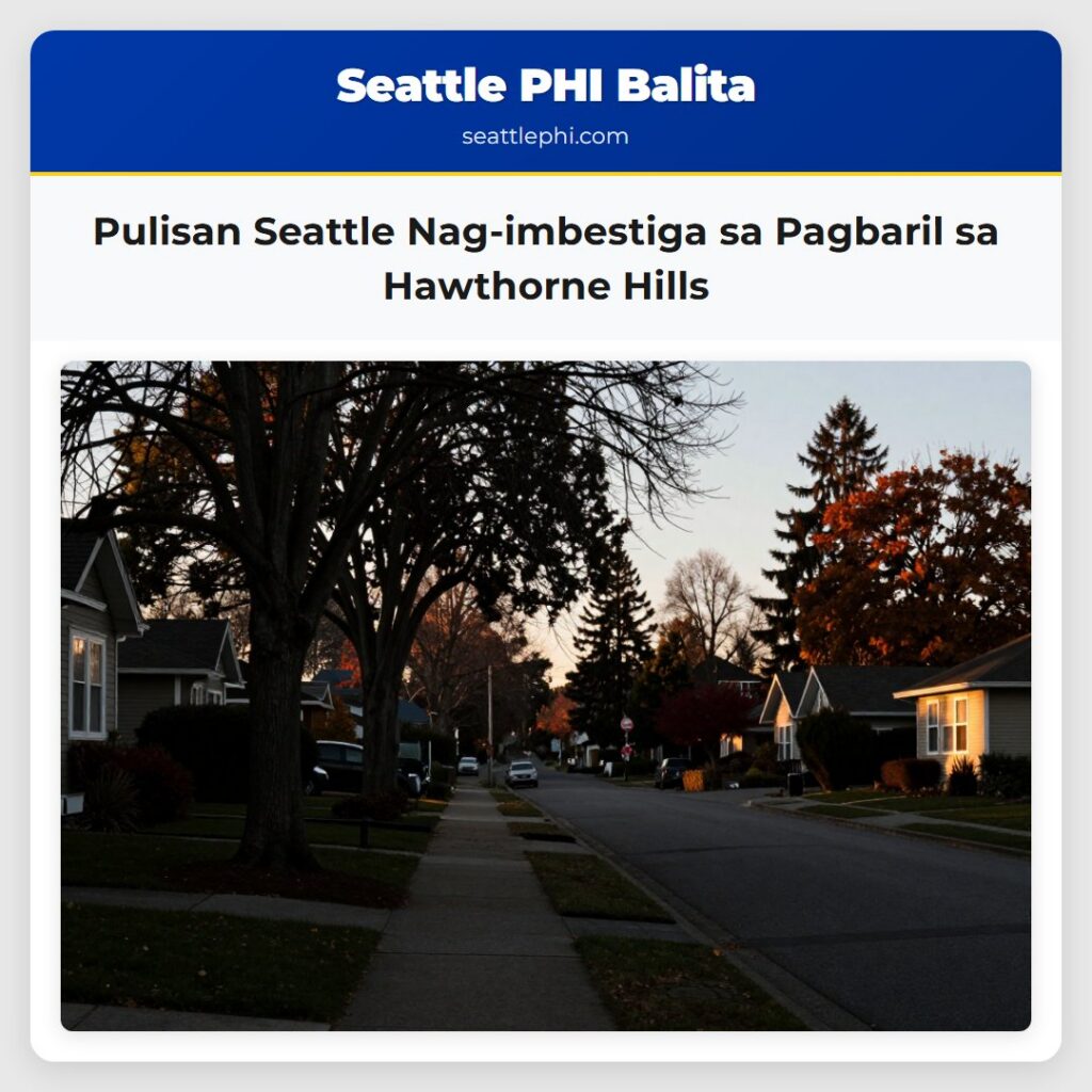 Pulisan Seattle Nag-imbestiga sa Pagbaril sa