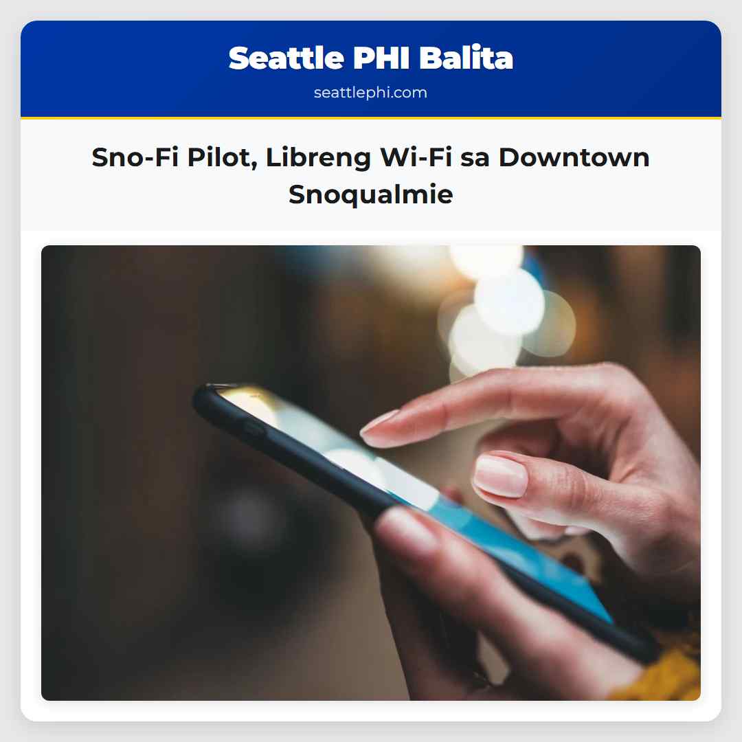 Sno-Fi Pilot Libreng Wi-Fi sa Downtown Snoqualmie
