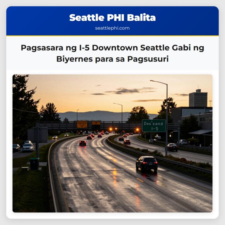 Pagsasara ng I-5 Downtown Seattle Gabi ng Biyernes para sa Pagsusuri