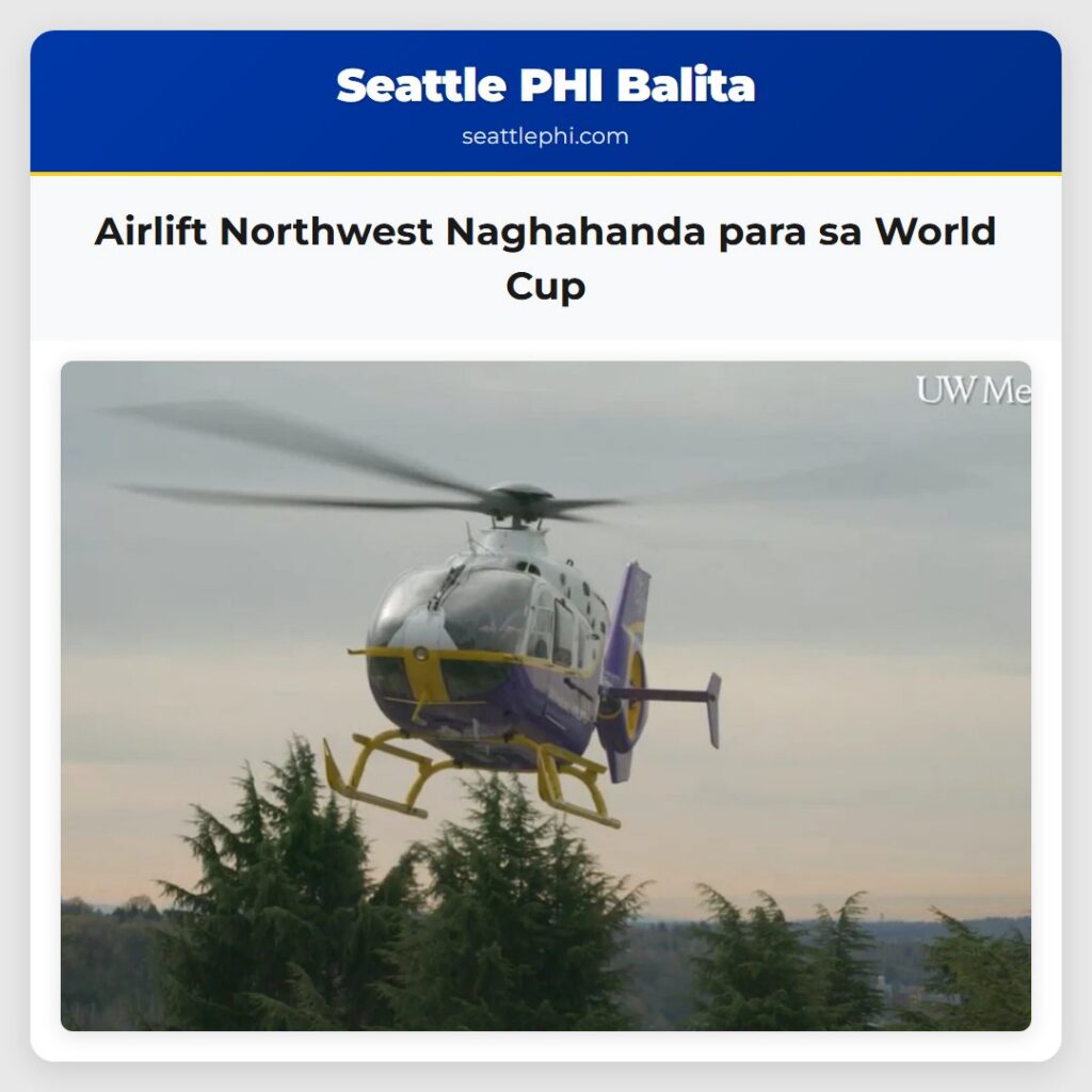 Airlift Northwest Naghahanda para sa World Cup