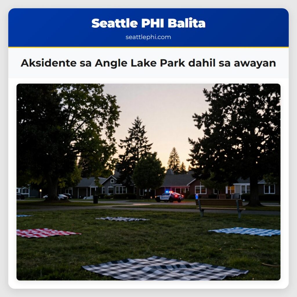 Aksidente sa Angle Lake Park dahil sa awayan