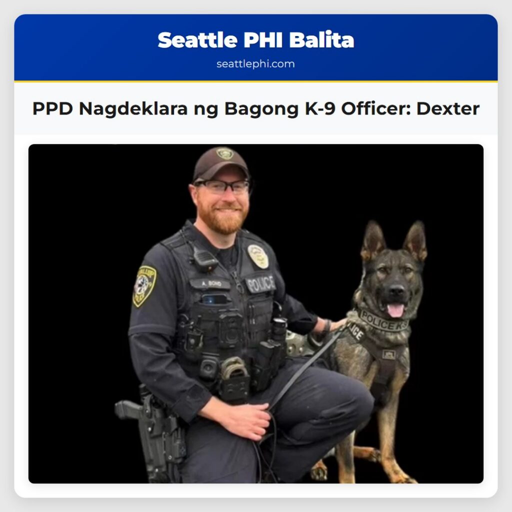 PPD Nagdeklara ng Bagong K-9 Officer: Dexter