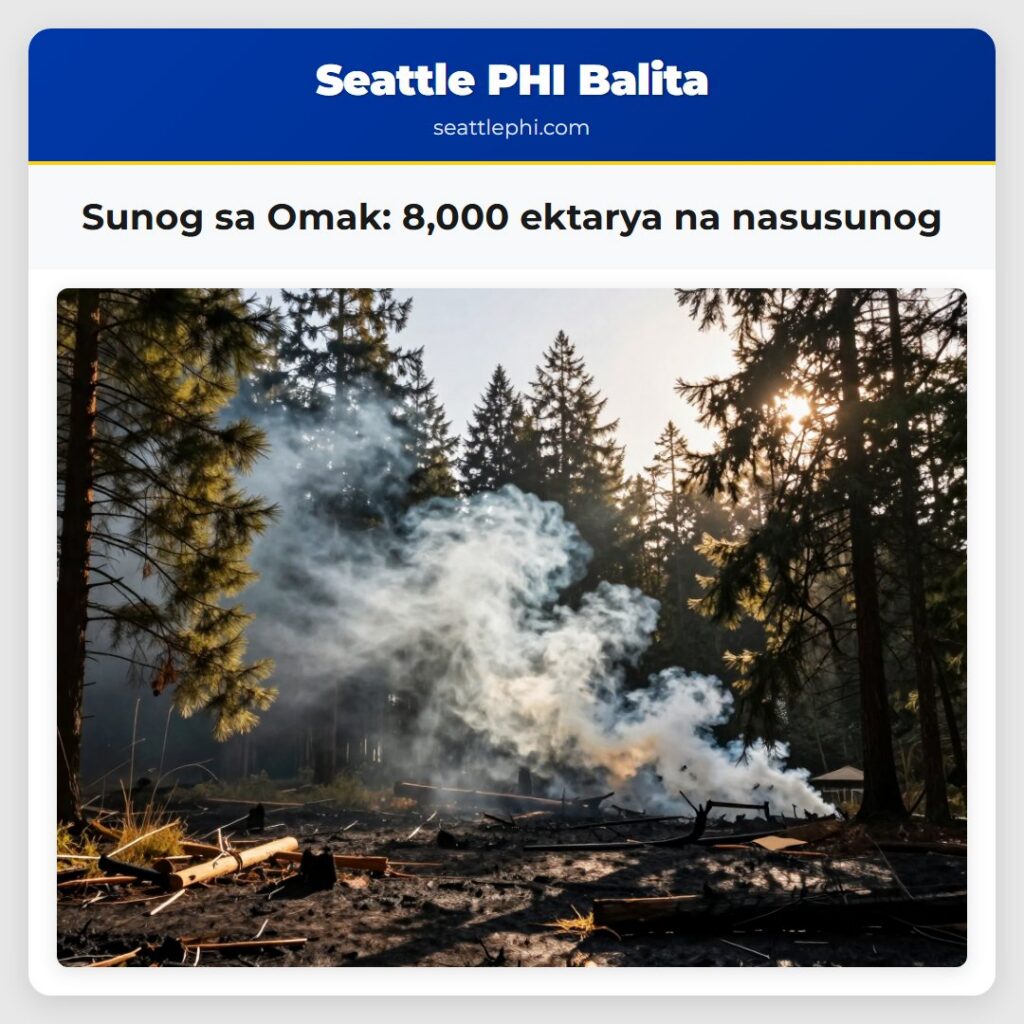 Sunog sa Omak: 8,000 ektarya na nasusunog