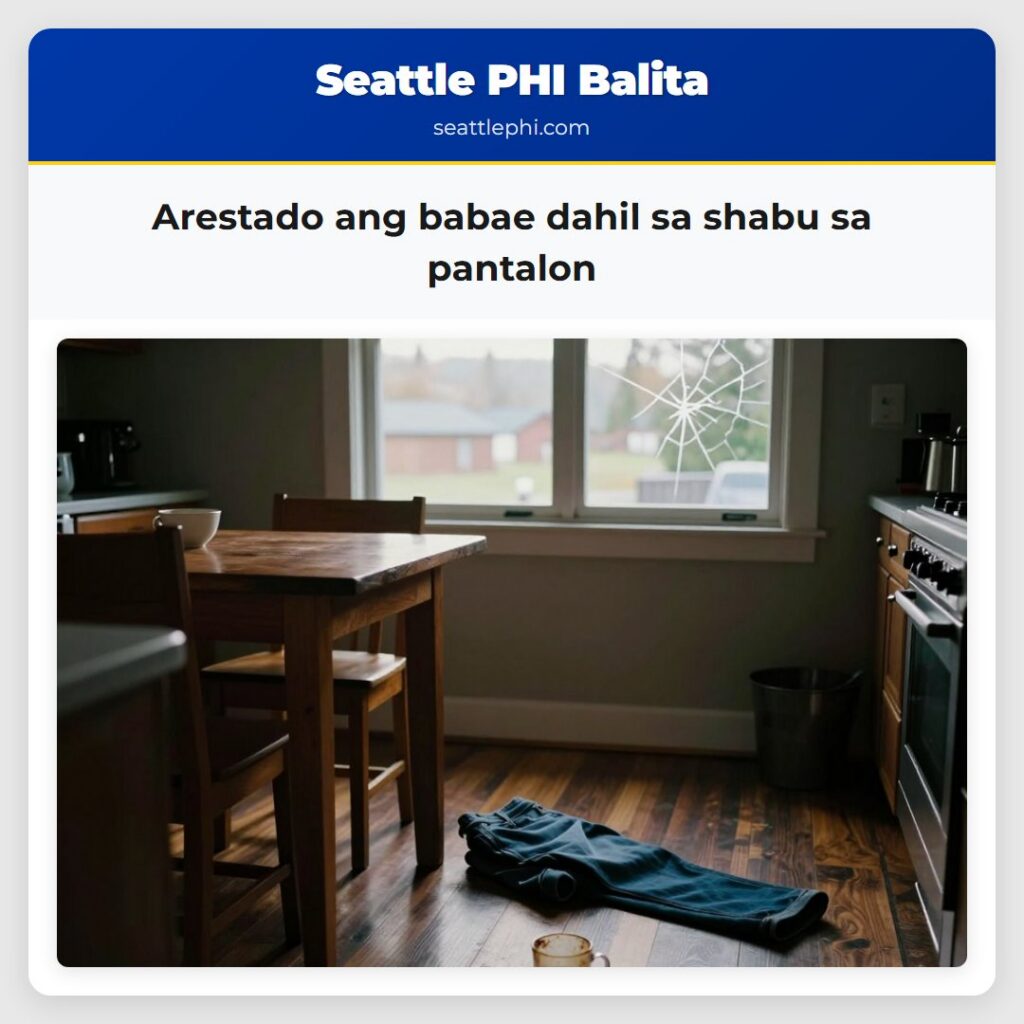 Arestado ang babae dahil sa shabu sa pantalon