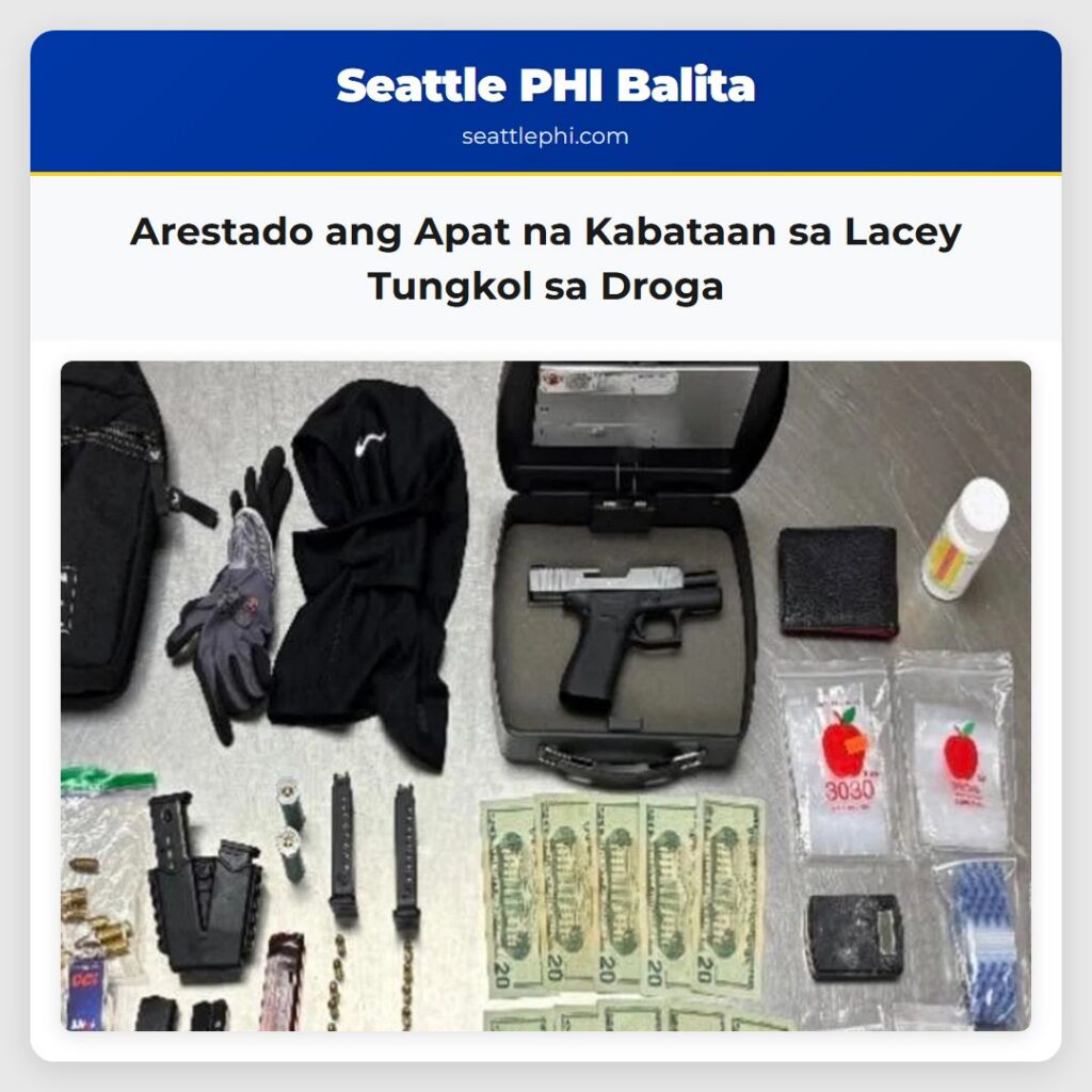 Arestado ang Apat na Kabataan sa Lacey Tungkol sa