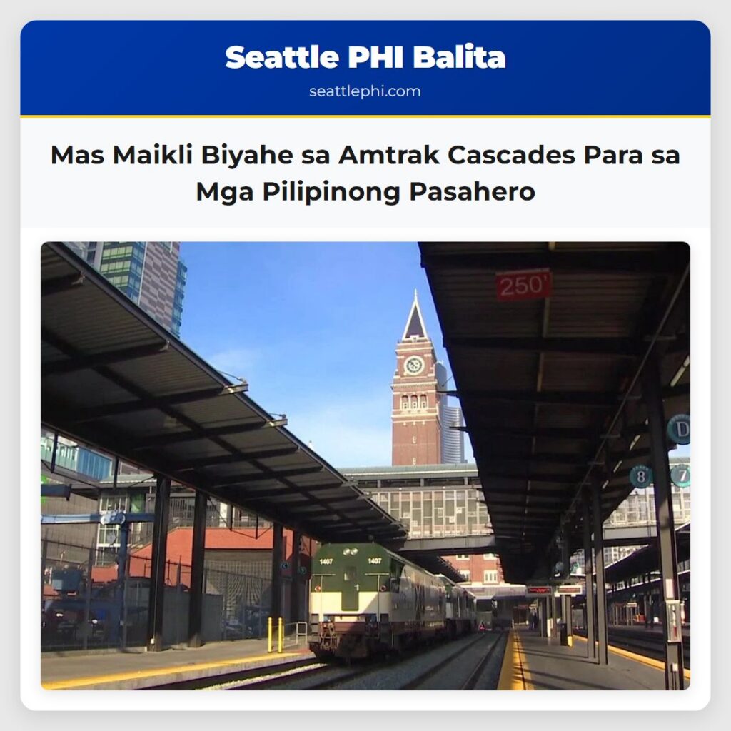 Mas Maikli Biyahe sa Amtrak Cascades Para sa Mga