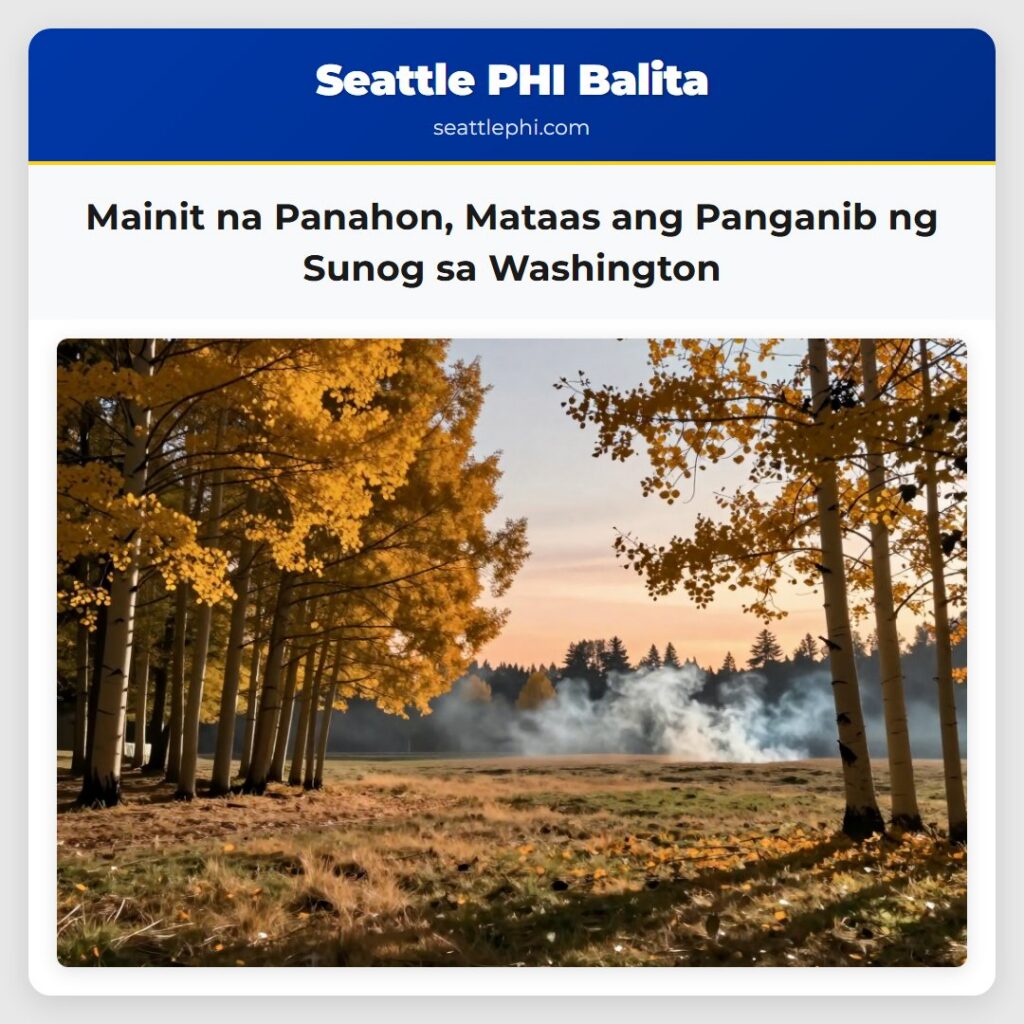 Mainit na Panahon, Mataas ang Panganib ng Sunog