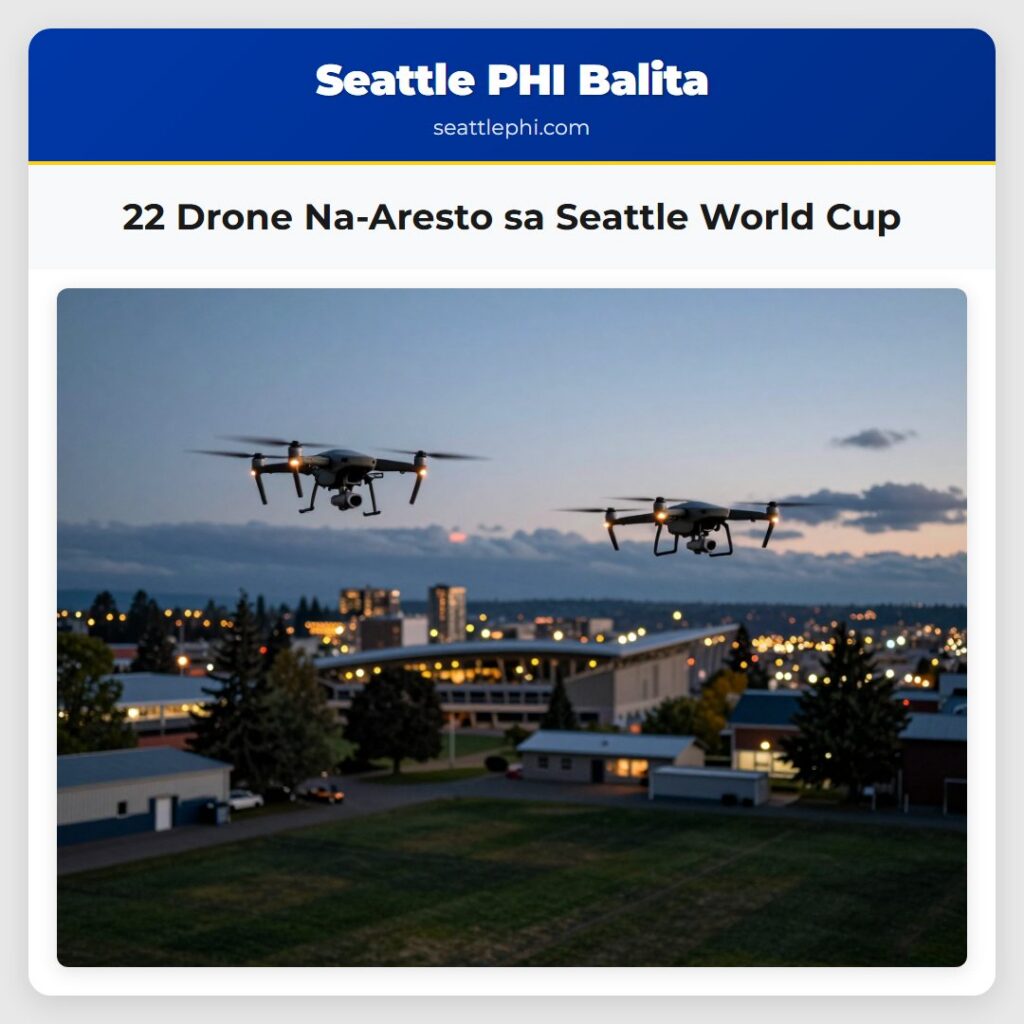 22 Drone Na-Aresto sa Seattle World Cup