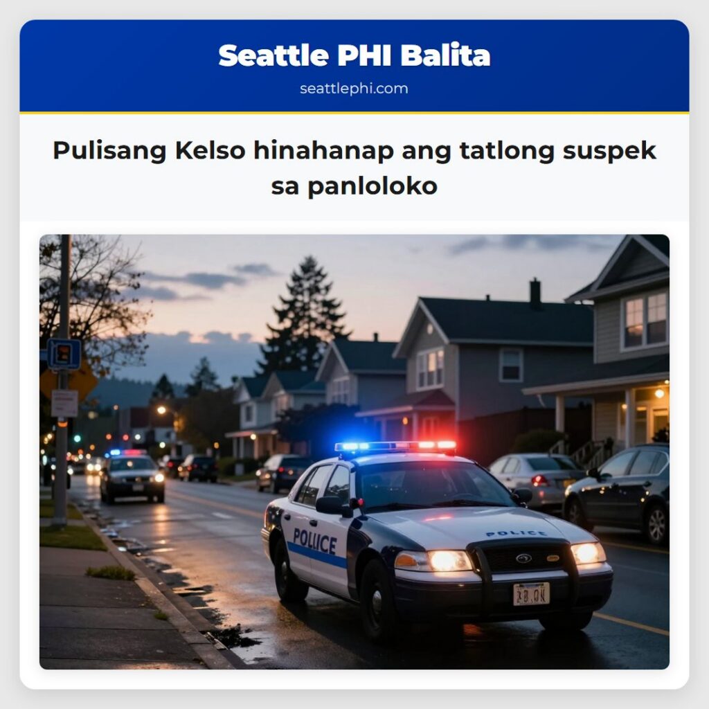 Pulisang Kelso hinahanap ang tatlong suspek sa