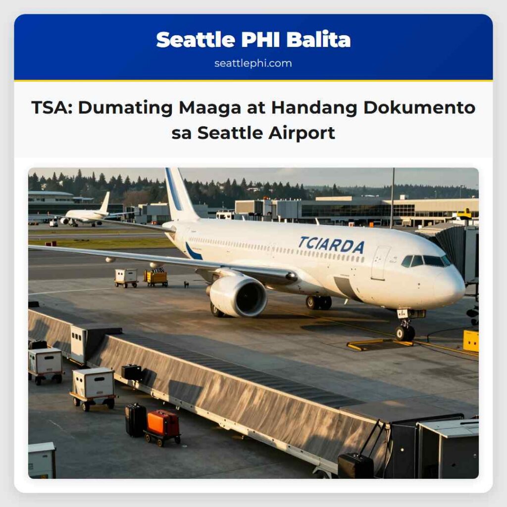 TSA: Dumating Maaga at Handang Dokumento sa