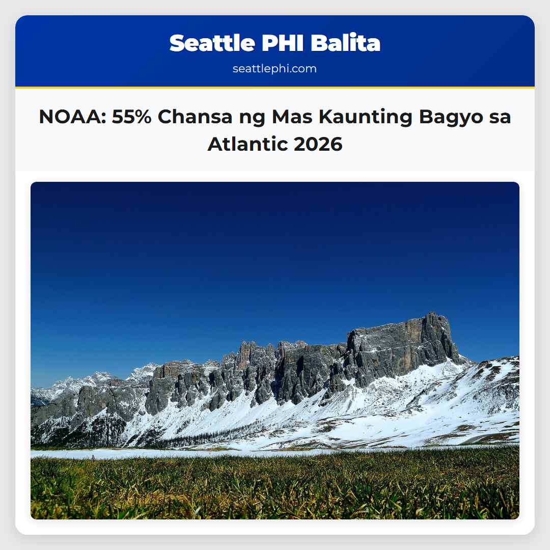 NOAA 55% Chansa ng Mas Kaunting Bagyo sa Atlantic 2026