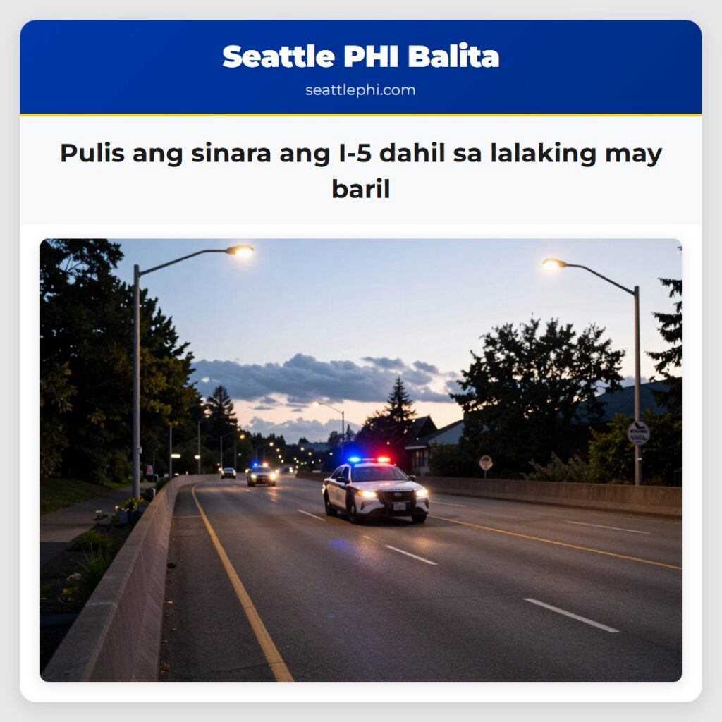 Pulis ang sinara ang I-5 dahil sa lalaking may